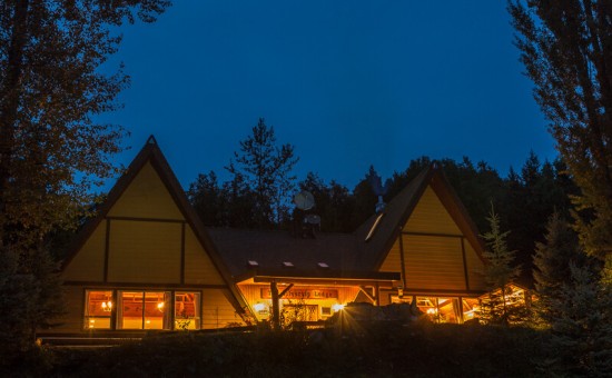Silvertip lodge at night