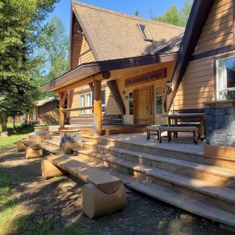 Front of lodge