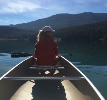Canoing on Quesnel Lake
